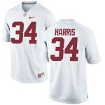 Women's Alabama Crimson Tide #34 Damien Harris White Authentic NCAA College Football Jersey 2403OTFC1